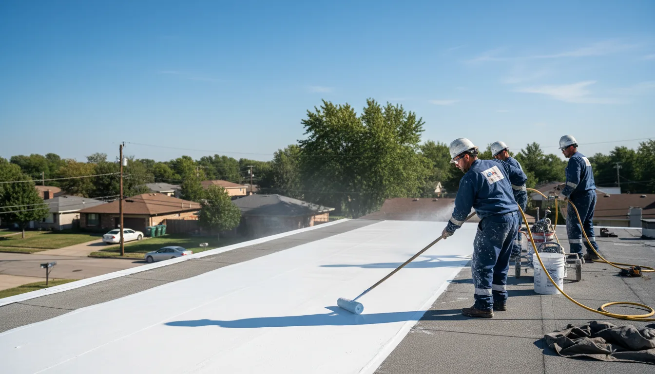 Commercial roof coating in Marty, SD near me